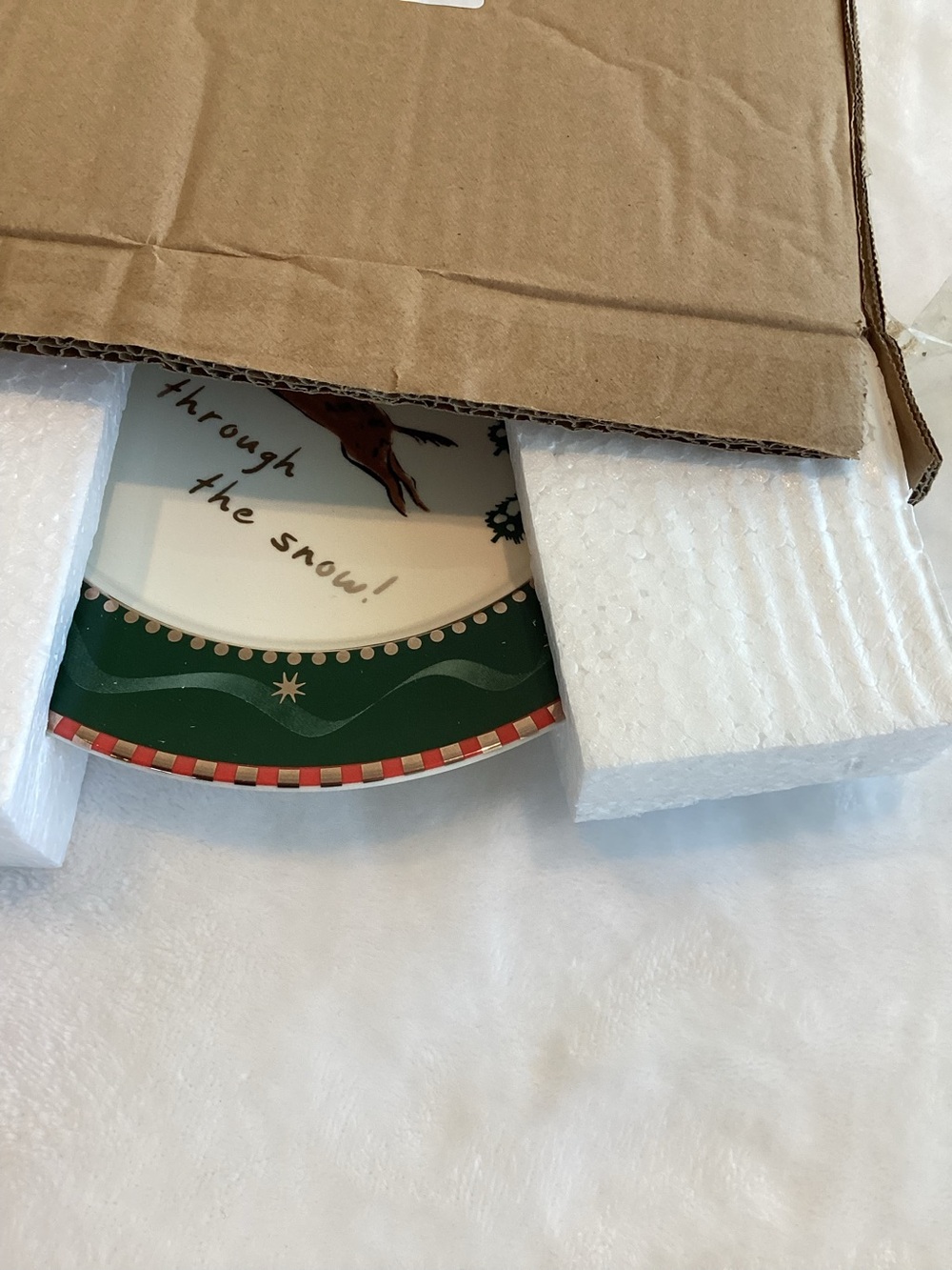 Anthropologie Dog Christmas Plate Caroline Stoneware Holiday New Dachsund NIB 8” - Picture 5 of 7